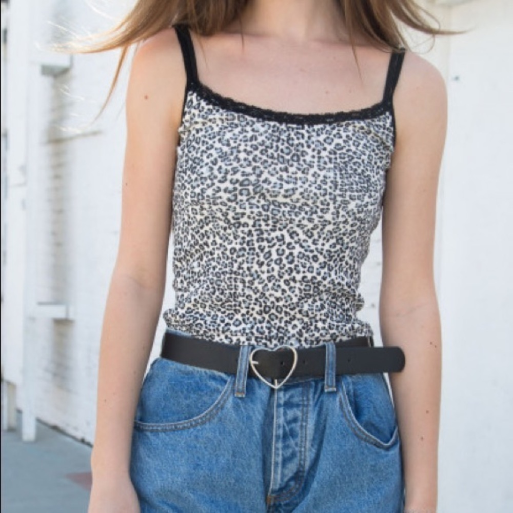 Brandy Melville Blue Cheetah Skylar Tank